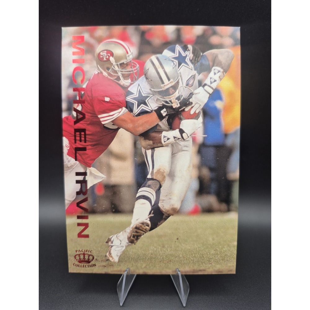 1995 Pacific Gridiron Michael Irvin #15 Red Dallas Cowboys Oversized Card
